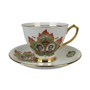 WINDSOR Queen Elizabeth II Prince Philip Royal Visit to Canada Teacup & Saucer